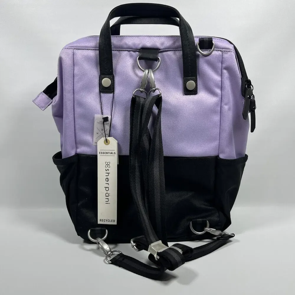 SHERPANI Dispatch Backpack Convertible Crossbody Laptop Bag Purple NEW